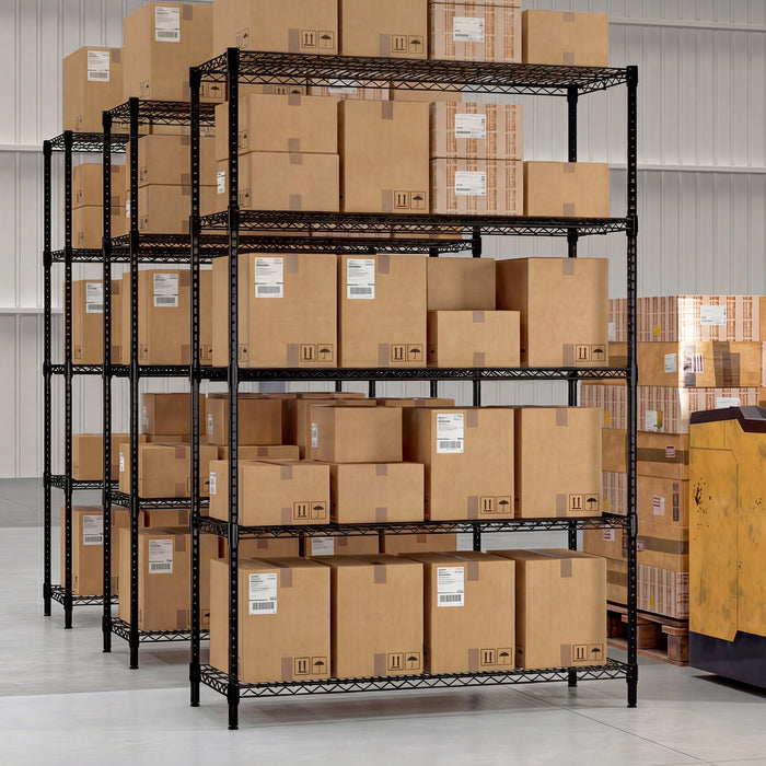 4/5/6-Tier Wire Shelving Unit Adjustable Metal Storage Shelves with V-shaped Shelving Rack-6-Tier