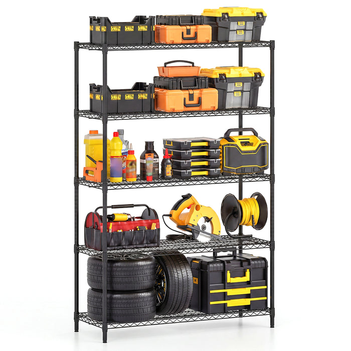 4/5/6-Tier Wire Shelving Unit Adjustable Metal Storage Shelves with V-shaped Shelving Rack-6-Tier