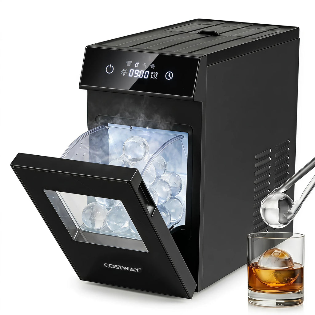 5 cm Ice Ball Maker with Self-Cleaning and 8H Timer for Whiskey Bourbon-