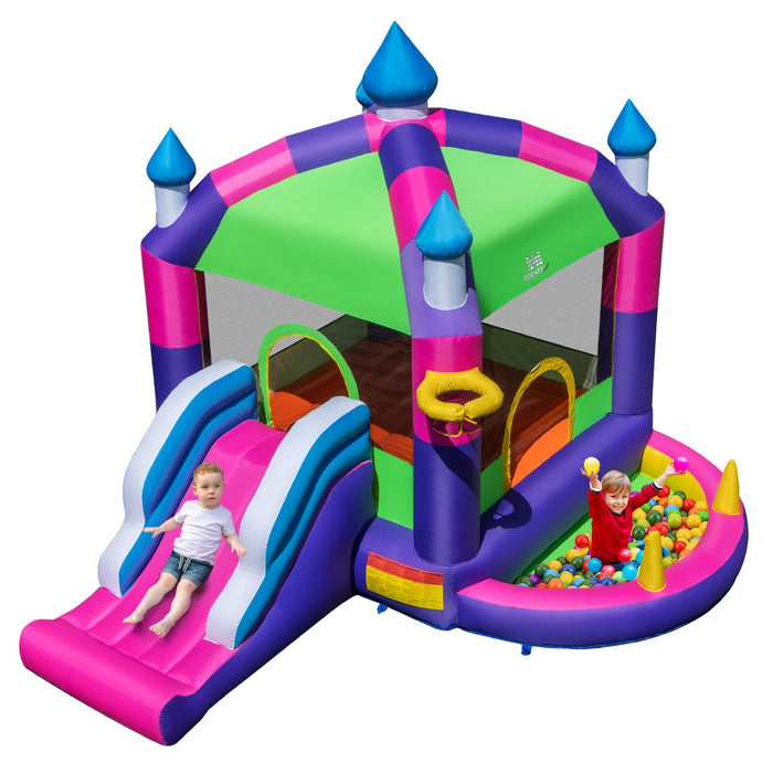 5-in-1 Jumping Air Bounce Castle with Sun Roof