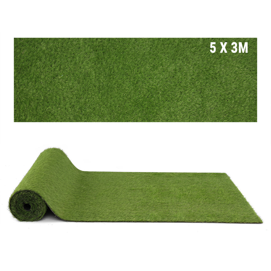 5 x 1M Artificial Grass Rug with 20 mm Pile Height and Drainage Holes