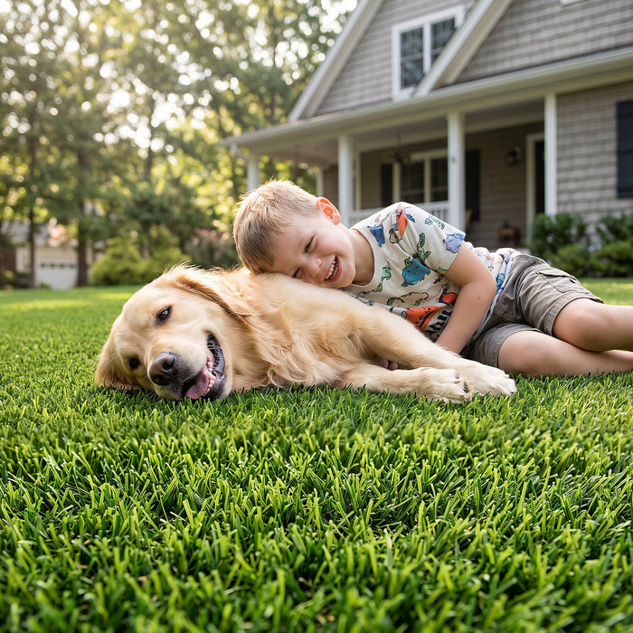 5 x 1M Artificial Grass Rug with 20 mm Pile Height and Drainage Holes