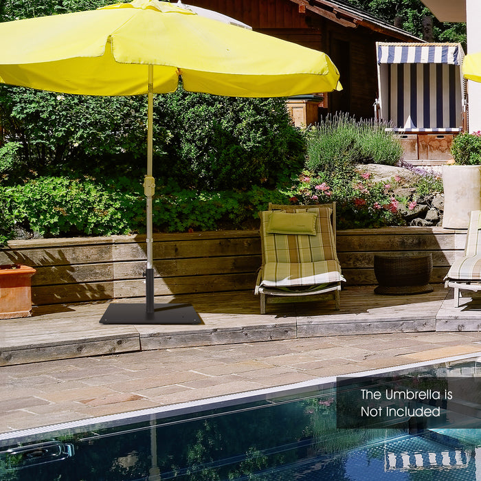 50 CM Patio Umbrella Base with 4 Adjustable Footpads for Patio Poolside-