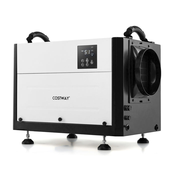 50/70L/Day Industrial Dehumidifier with Pump and Drain Hose-Blue-70L