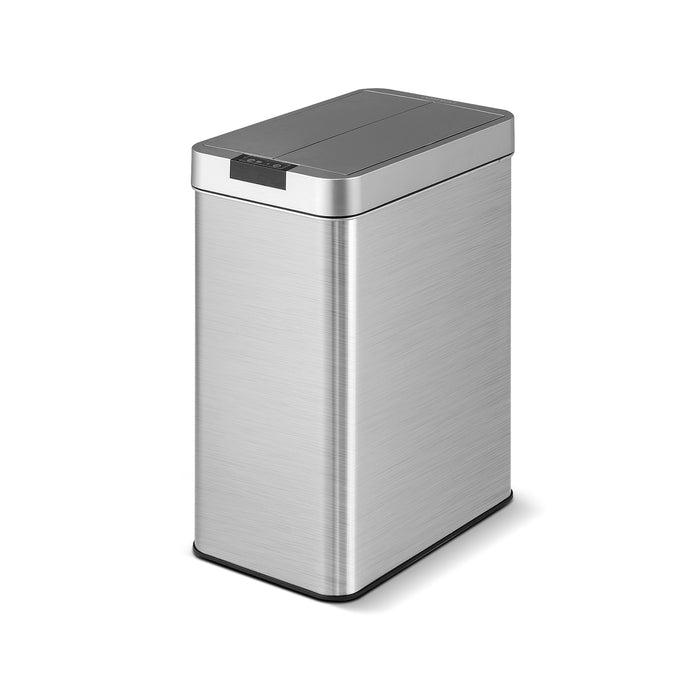 50L Slim Kitchen Trash Can with Wing Lids-