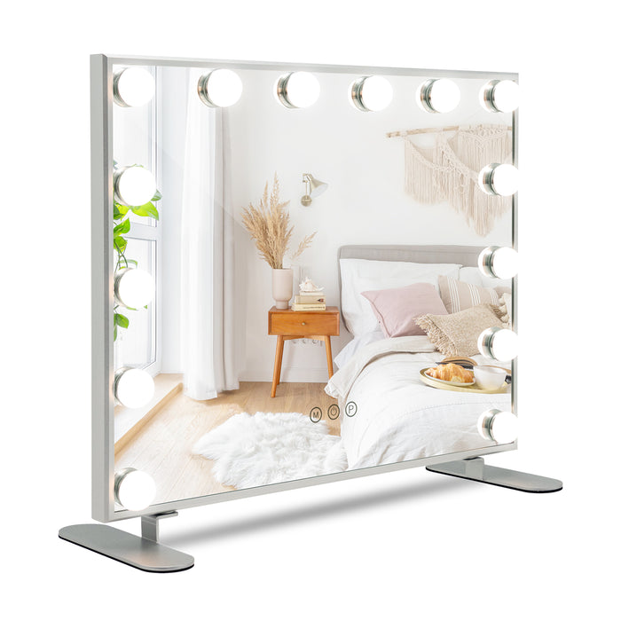 50 x 43 cm Tabletop Wall Mirror with LED Lights