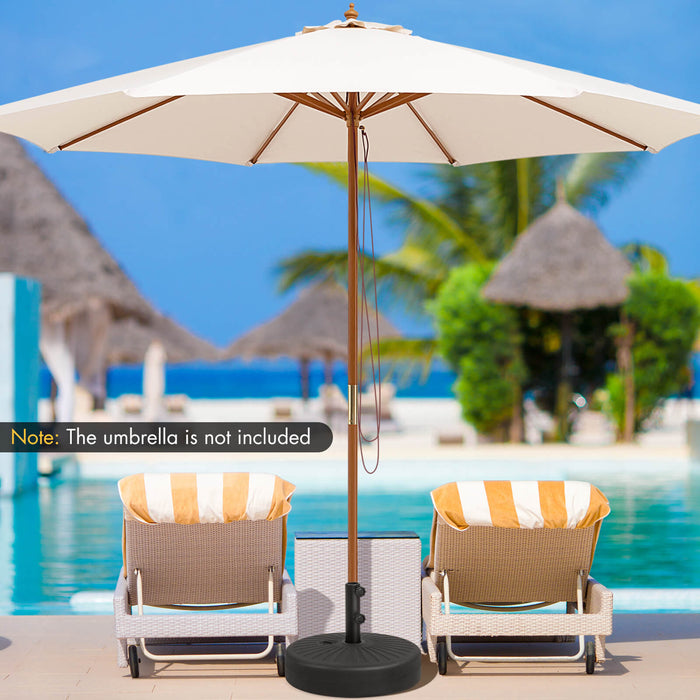 50cm Fillable Round Umbrella Base Stand with Built-in Handle-