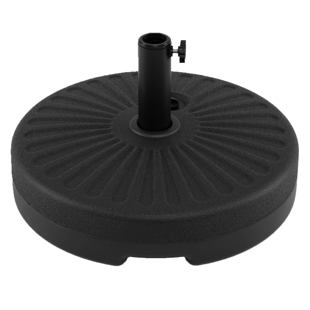 51 CM Round Patio Umbrella Base Fillable Stand with 2 Couplers-