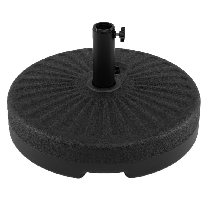 51 CM Round Patio Umbrella Base Fillable Stand with 2 Couplers-