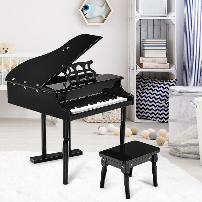 30 Keys Kids Piano Toy with Stool and Music Stand-