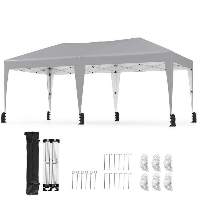 590 x 300 CM Outdoor Pop up Canopy Tent with Wheeled Bag-