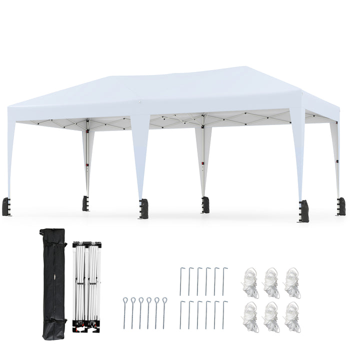 590 x 300 CM Outdoor Pop up Canopy Tent with Wheeled Bag-