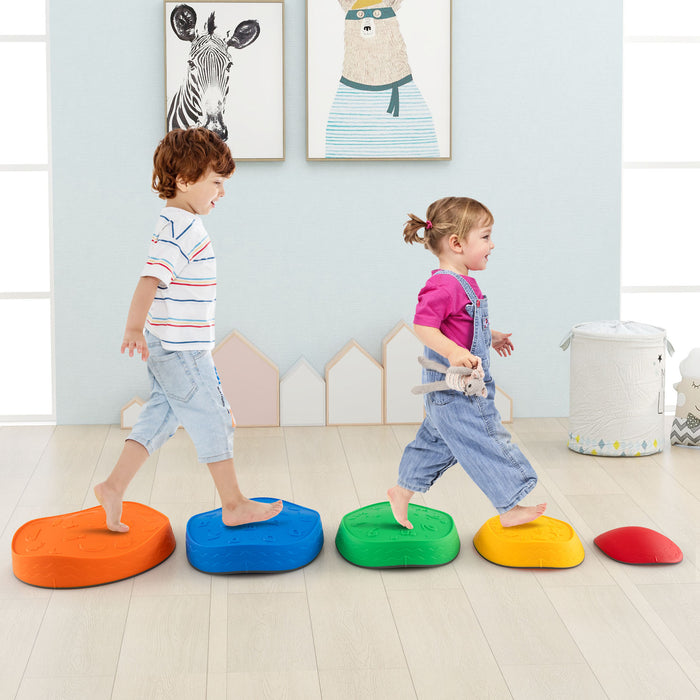 5Pcs Kids Stepping Stones Stackable Toddler River Stone Set-