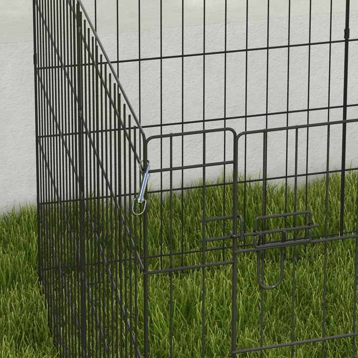 8 Panel DIY Dog Pen with Easy Access Door - Ideal for Dogs & Small Animals, Safe Indoor/Outdoor Enclosure - 61cm Height for Pet Security and Play Area