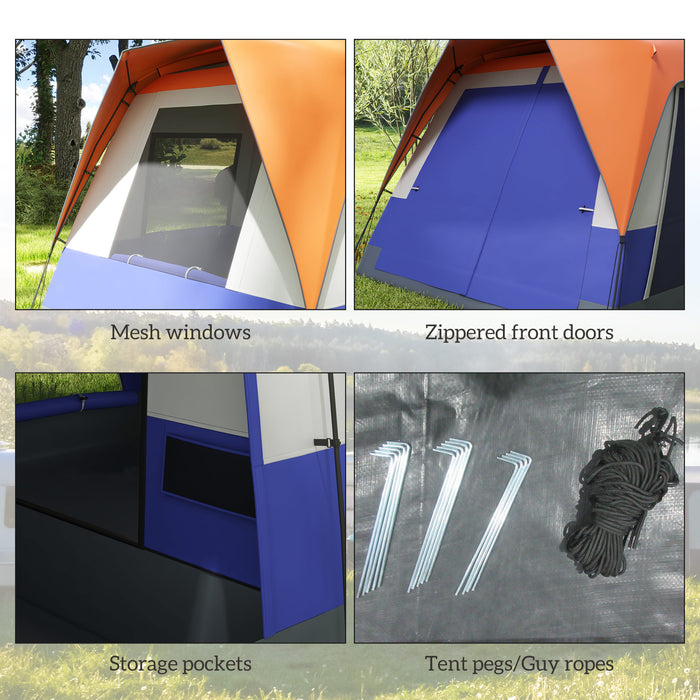 Seven-Man Camping Tent - Spacious Shelter with Compact Rainfly, Essential Accessories Included - Ideal for Group Outdoor Adventures