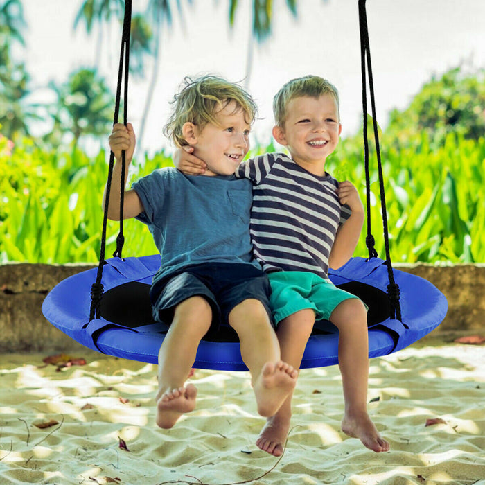 100cm Children Flying Saucer Tree Swing with Adjustable Rope-
