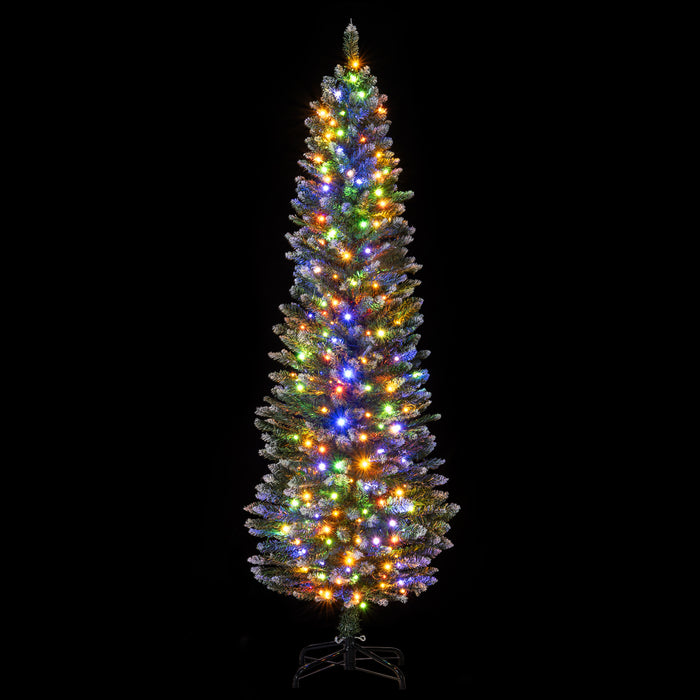 5/6 FT Artificial Christmas Tree Pre-lit Xmas Tree with 150/250 Multi-color and Warm White Switchable LED Lights-5FT