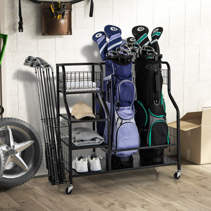5-In-1 Golf Bag Storage Organizer with Storage Basket-