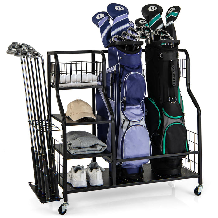 5-In-1 Golf Bag Storage Organizer with Storage Basket-