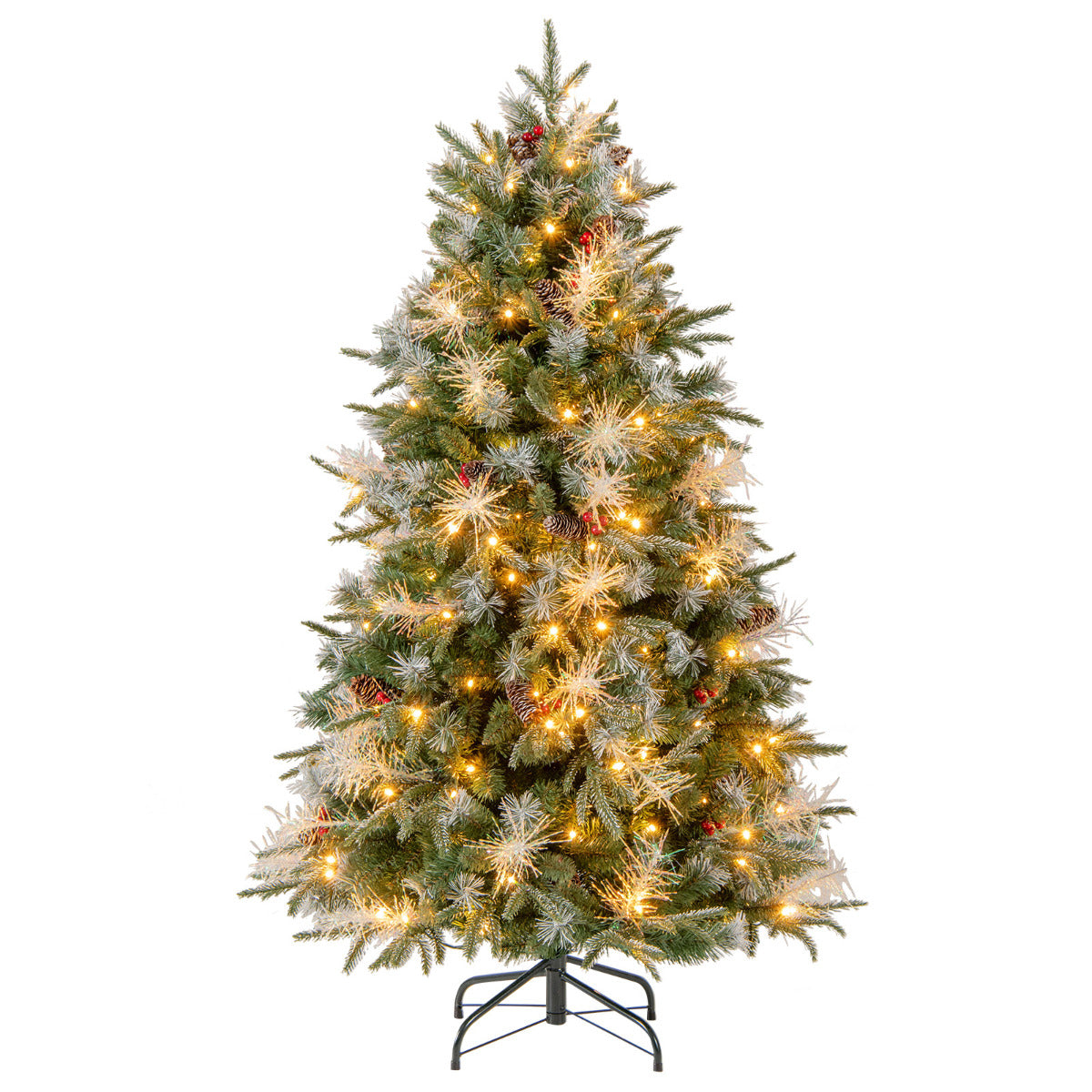5 FT Artificial Christmas Tree Hinged Xmas Tree with 602 Branch Tips-