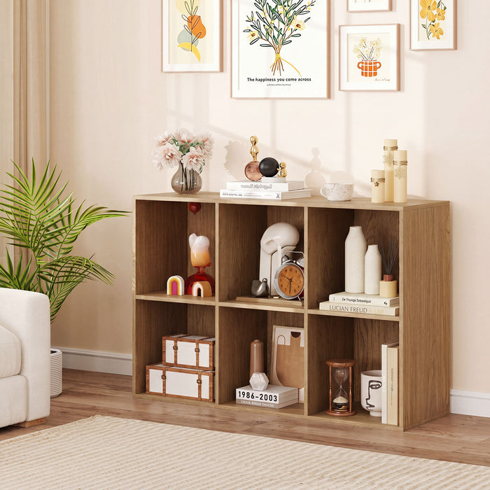 6-Cube Bookcase 3-Tier Storage Organizer with Anti-Tipping Kits for Living Room Study-White