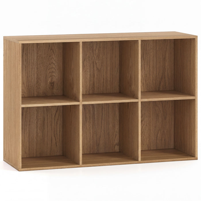 6-Cube Bookcase 3-Tier Storage Organizer with Anti-Tipping Kits for Living Room Study-White