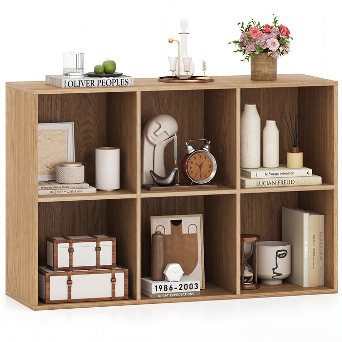 6-Cube Bookcase 3-Tier Storage Organizer with Anti-Tipping Kits for Living Room Study-White