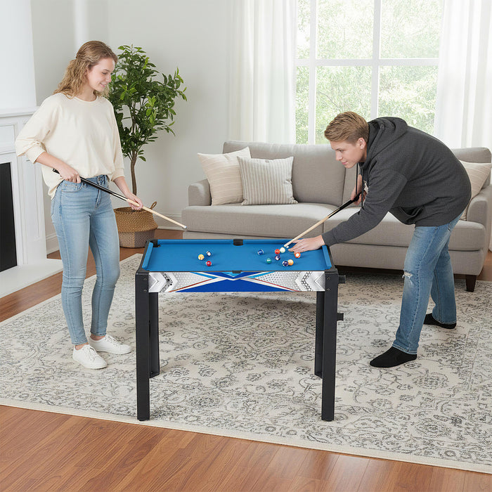 6-In-1 Multi Game Table with Air Hockey Table Tennis Basketball Billiards Shuffleboard Bowling-