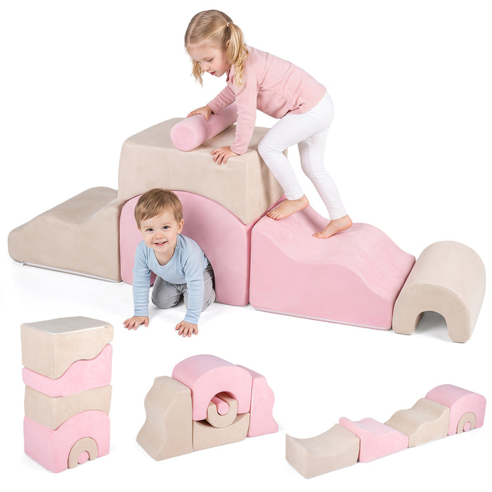 6-Piece Foam Climbing Blocks for Toddlers with Soft Play Set-