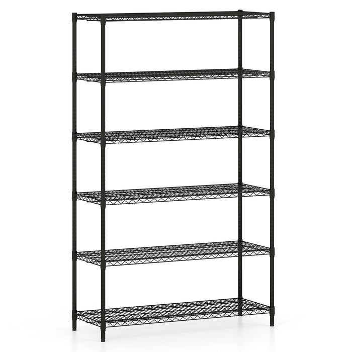 4/5/6-Tier Wire Shelving Unit Adjustable Metal Storage Shelves with V-shaped Shelving Rack-6-Tier