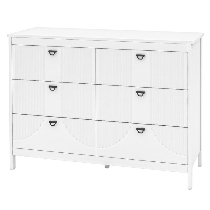 6-Drawer Dresser with Buffet Cabinet Sideboard and Kitchen Cupboard-