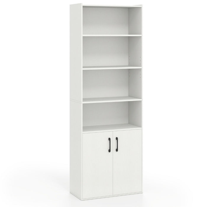 6-tier Modern Style Bookcase with Adjustable Shelves-