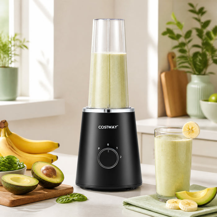 600 ml Mini Personal Blender with 4 Stainless Blades & 3 Speeds for Smoothies Shakes-