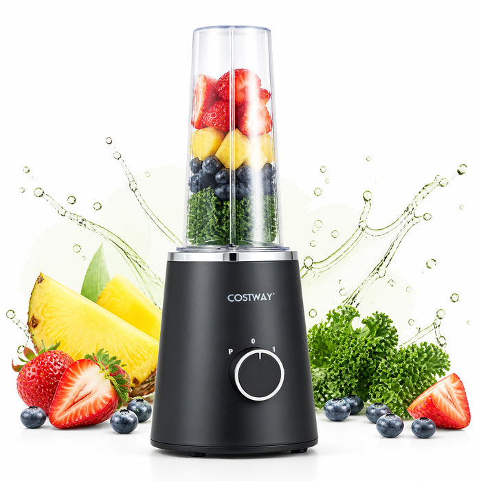 600 ml Mini Personal Blender with 4 Stainless Blades & 3 Speeds for Smoothies Shakes-