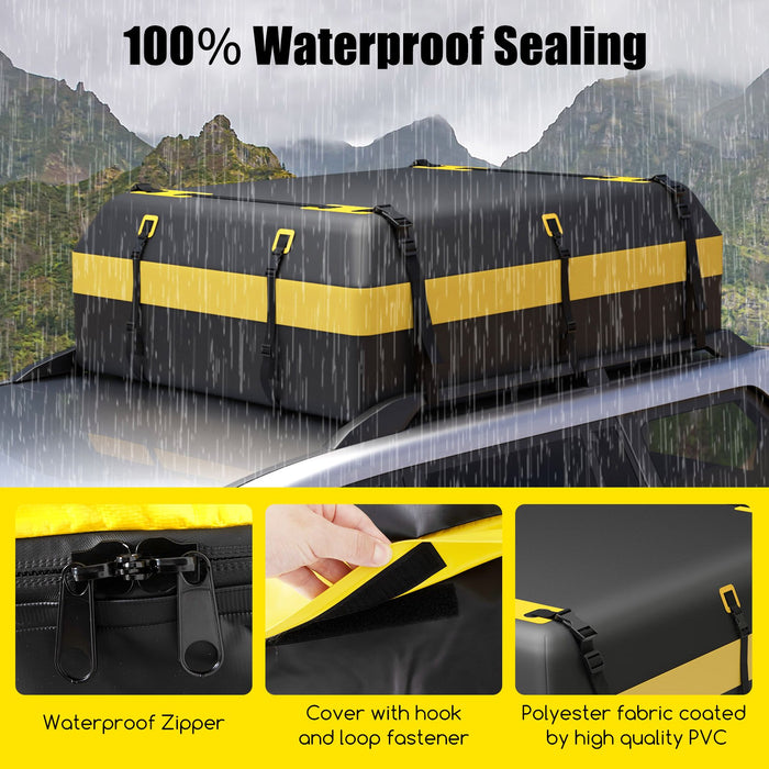 600L Waterproof Rooftop Cargo Carrier Bag Luggage Lock-