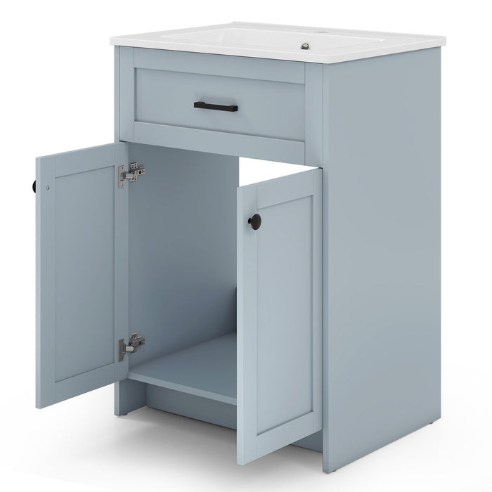 600mm Bathroom Vanity with Sink Bathroom Floor Vanity Cabinet-