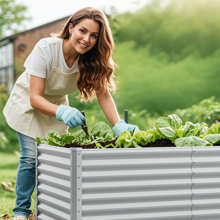 60 cm Raised Garden Bed Elevated Garden Planter with Open Bottom Design-