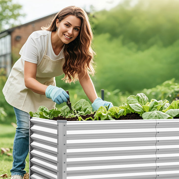 60 cm Raised Garden Bed Elevated Garden Planter with Open Bottom Design-