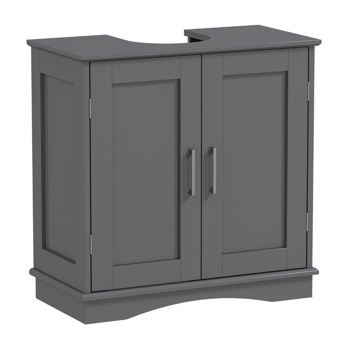 60 cm Pedestal Sink Bathroom Vanity Cabinet with Adjustable Shelf-
