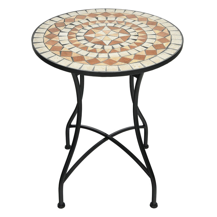 Mosaic Designs - 60cm Round Coffee Table with Unique Mosaic Finish - Perfect Elegant Accent for Living Spaces