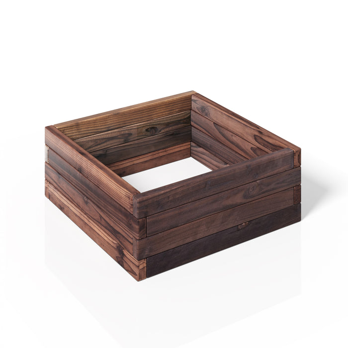 Square Box Wood - 60 x 60 cm Open-bottom Planter - Ideal for Easy Gardening and Plant Growth