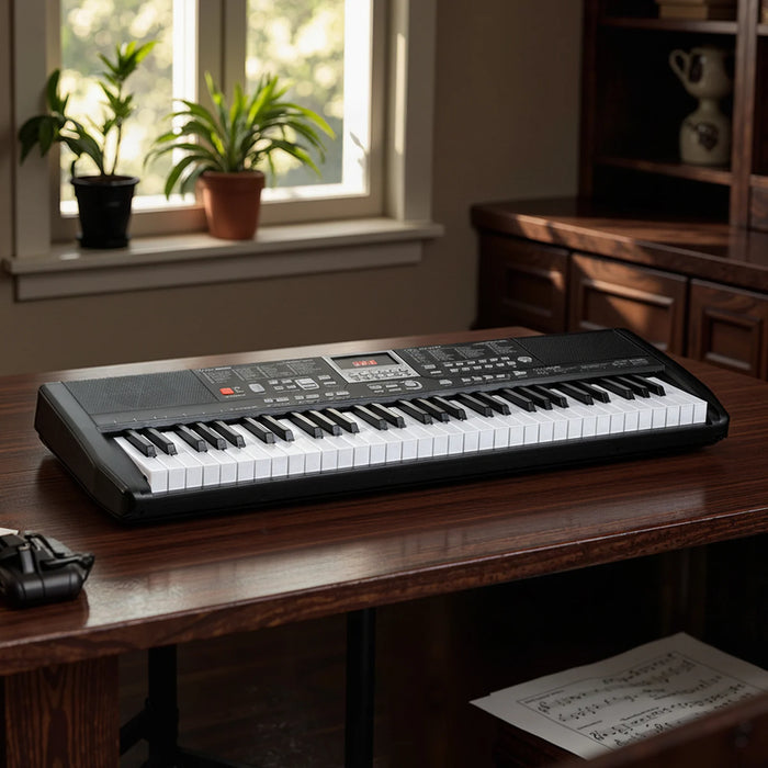 61 Keys Beginners Piano Keyboard with Adjustable Stand and Stool-