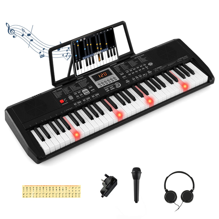 61 Keys Portable Keyboard with 200 Rhythms and 200 Tones for Beginners-
