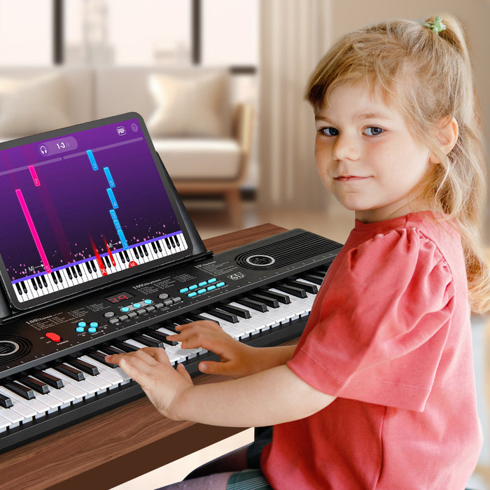 61 Key Keyboard Piano with Music Stand for Beginners-