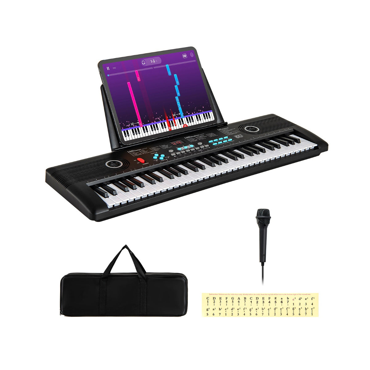 61 Key Keyboard Piano with Music Stand for Beginners-