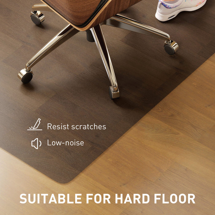 HOMCOM Chair Mat for Hard Floors, 90 x 120 cm Non-Slip Floor Mats for Wood/Tile Protection, Office & Home, Black
