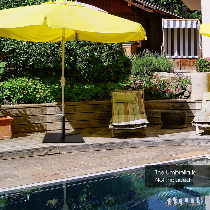 63 CM Patio Umbrella Base with 4 Adjustable Footpads for Patio Poolside-