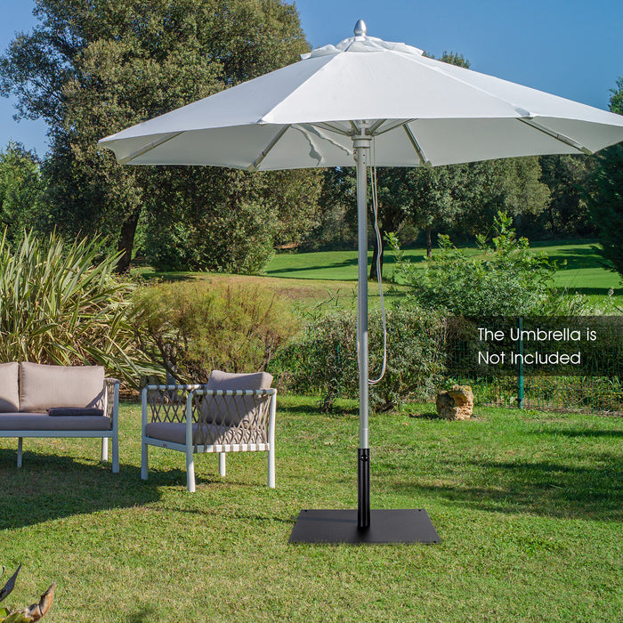 63 CM Patio Umbrella Base with 4 Adjustable Footpads for Patio Poolside-