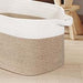 Large Cotton Rope Storage Basket — Foldable Laundry & Blanket Bin (55×38×30 cm)