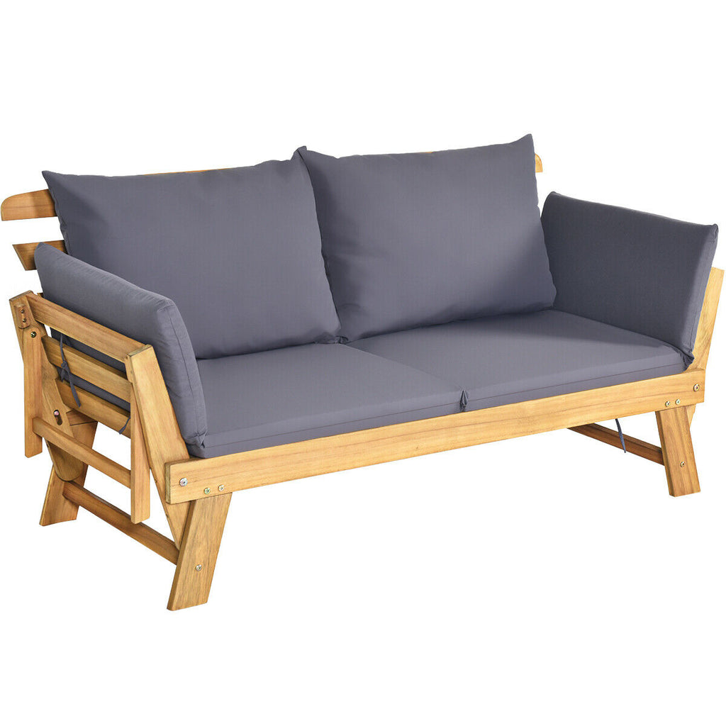 3 in 1 Convertible Cushioned Loveseat Lounger Couch with Pillows-